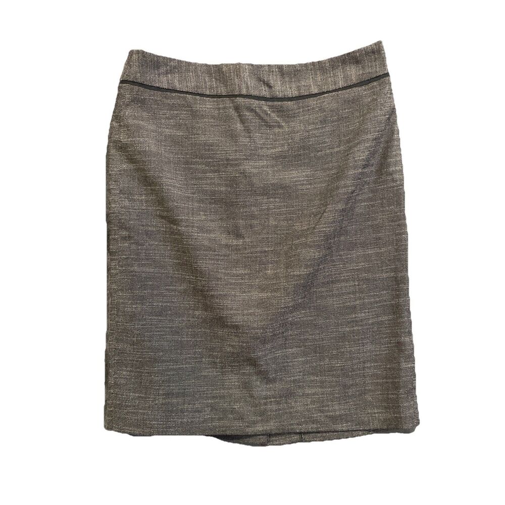Ann Taylor Lined Skirt Womens Sz 6 Pencil Straight Tweed appearance Black White